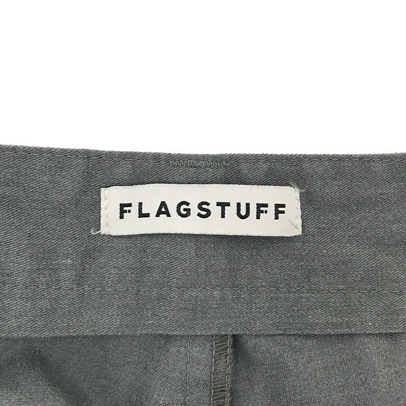 FLAGSTUFF / フラグスタフ コットン 2タック テーパードパンツ