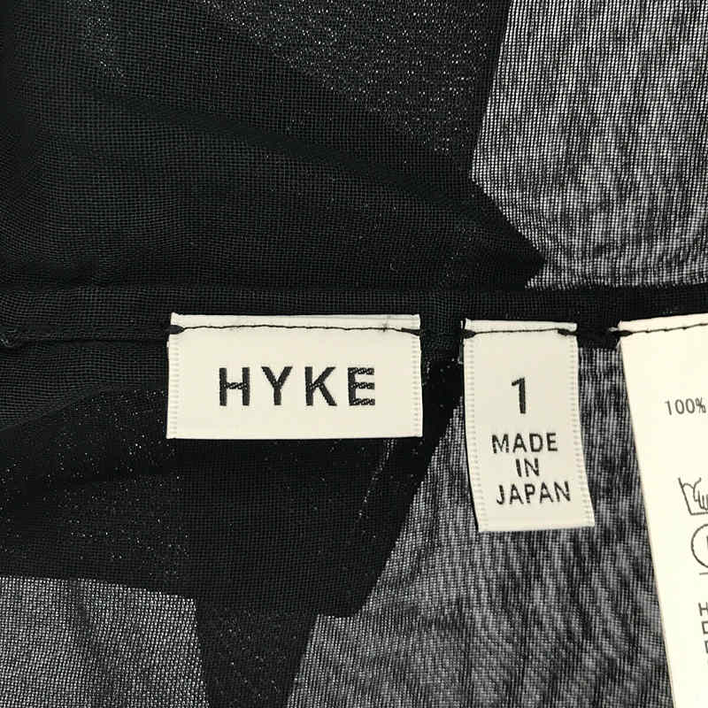 HYKE / ハイク シースルー バックロング 半袖トップス