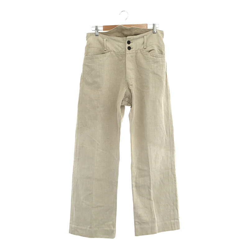 trousers sailor コットン リネン ヘリンボーン セーラー トラウザー