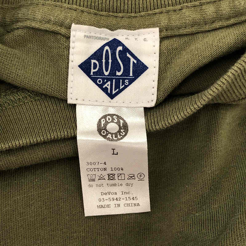 POST O'ALLS / ポストオーバーオールズ 両面プリント クルーネックTシャツ