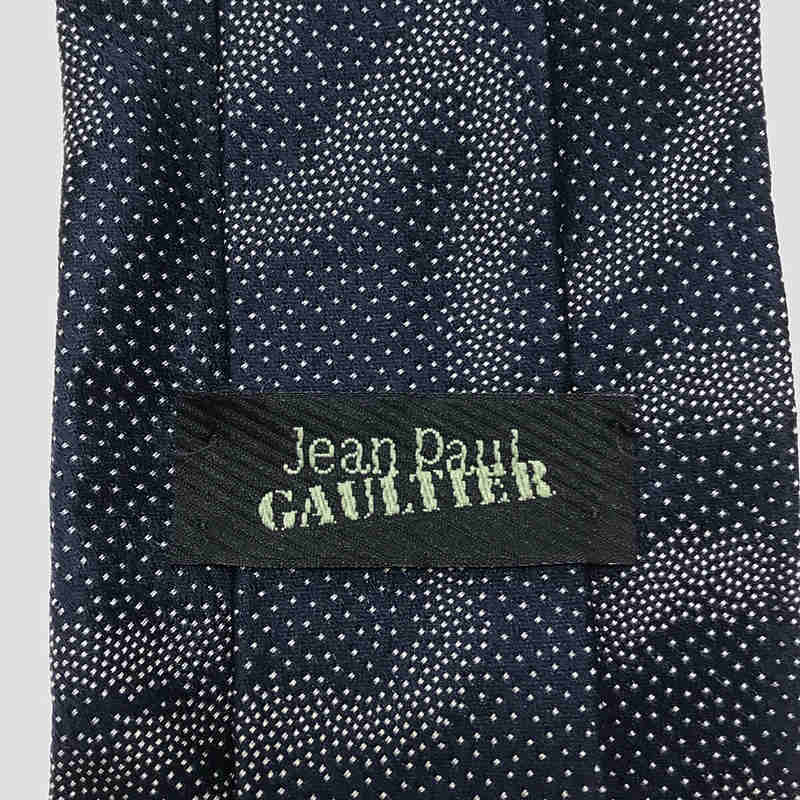 Jean Paul Gaultier / ジャンポール・ゴルチエ シルク 総柄 ロゴ刺繍 ネクタイ