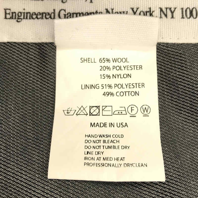 Engineered Garments / エンジニアドガーメンツ 総裏地 ウールツイード シングルブレストジャケット
