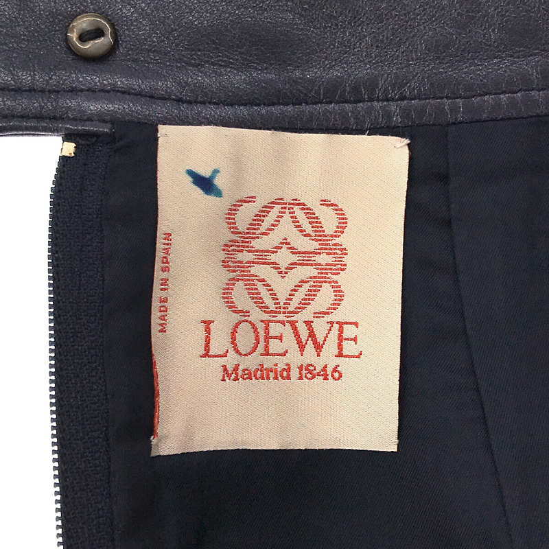 LOEWE / ロエベ レザー メタリックスカート
