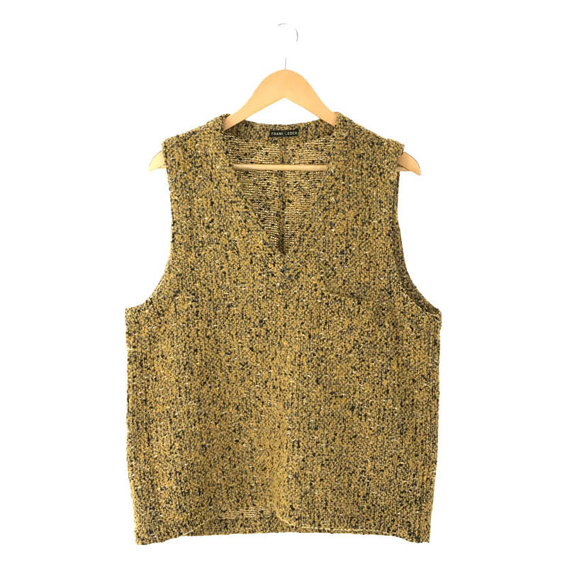 YELLOW WOOL VEST プルオーバー メランジ ニット ベスト