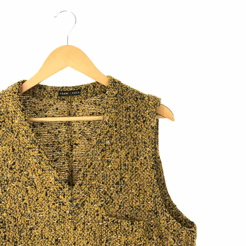 FRANK LEDER / フランクリーダー YELLOW WOOL VEST プルオーバー メランジ ニット ベスト