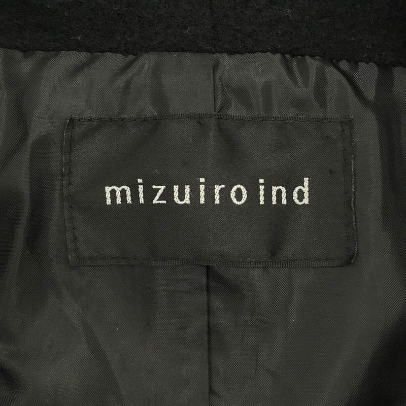 mizuiroind / ミズイロインド ウール混 コート ポンチョ ベルト付き