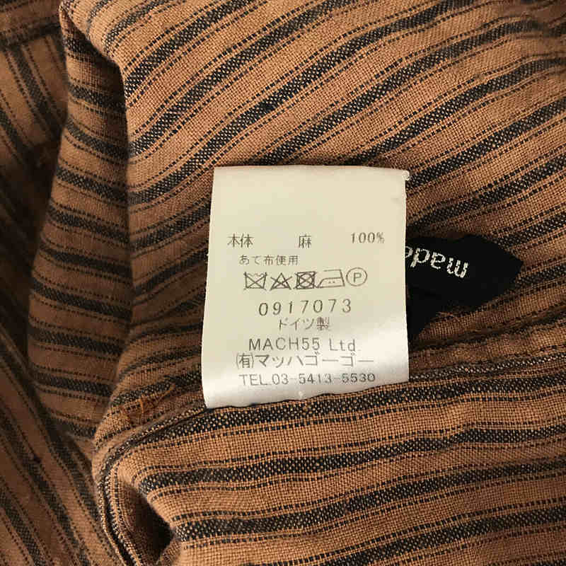 ROOT DYED STRIPED LINEN VEST ストライプ リネンベストFRANK LEDER / フランクリーダー