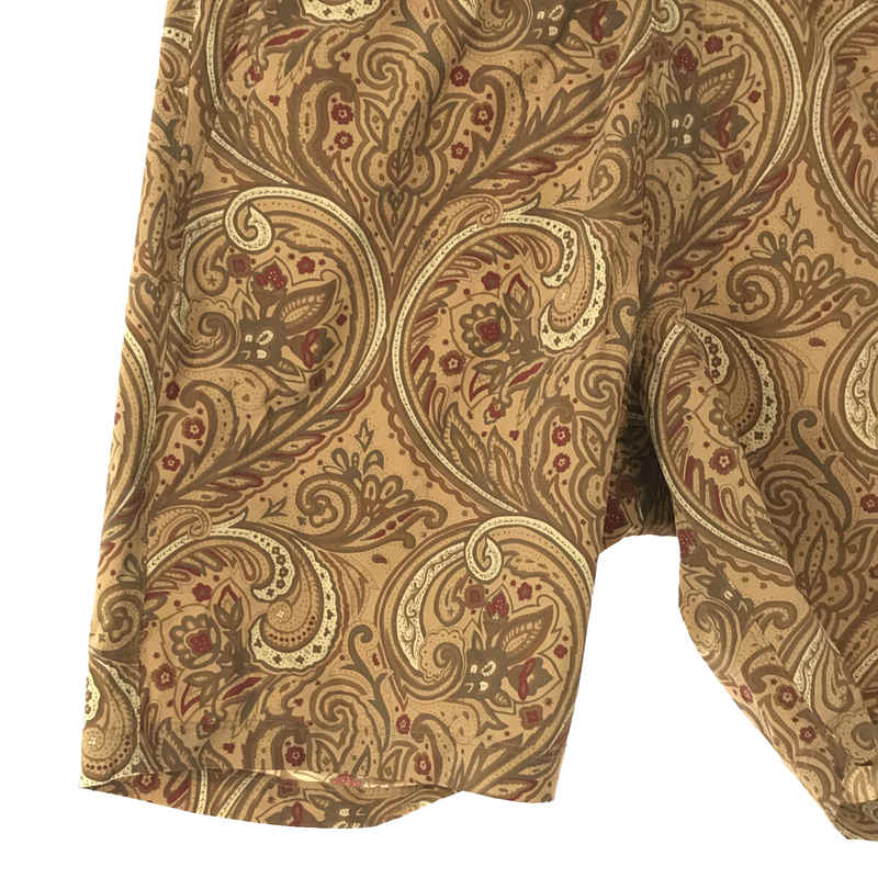 Warm-Up Short Poly Taffeta Paisley Print ペイズリー 総柄