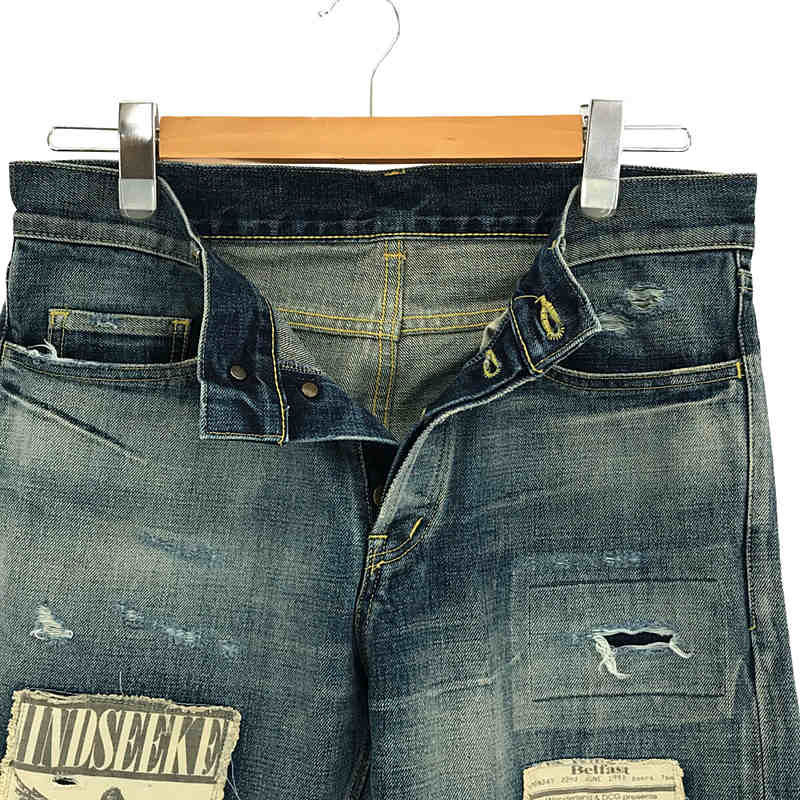 MINDSEEKER / マインドシーカー TICKET PATCH CRASH DENIM チケットパッチ クラッシュデニムパンツ