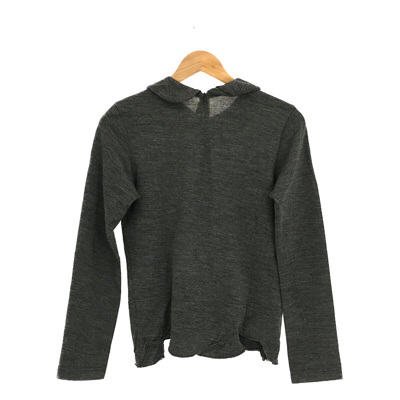 robe de chambre COMME des GARCONS / ローブドシャンブル コムデギャルソン AD2004 襟付き プルオーバー ウール ニット