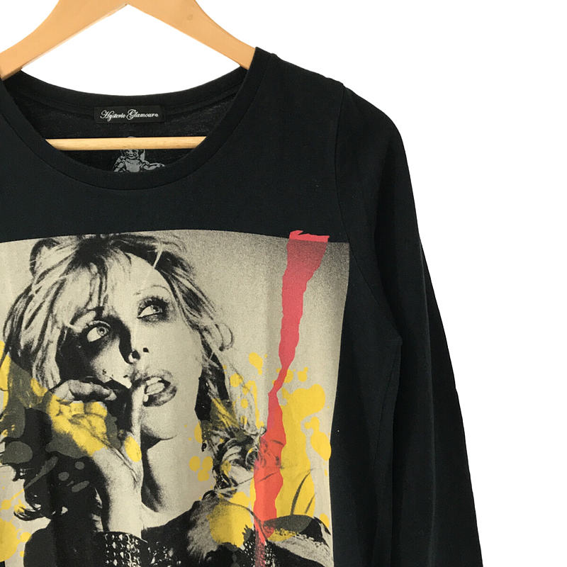HYSTERIC GLAMOUR / ヒステリックグラマー 0111CL05 × COURTNEY LOVE コートニーラブ コラボ コットン ガール プリント カットソー ロンT