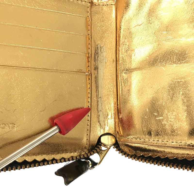 COMME des GARCONS / コムデギャルソン MIRROR INSIDE WALLET 内ゴールド 二つ折り財布