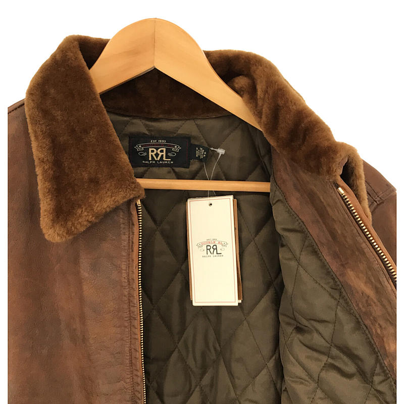 RRL / ダブルアールエル 牛革 シェアリングカラーニュースボーイ レザージャケット