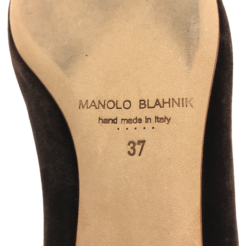 MANOLO BLAHNIK / マノロブラニク BBFLATLAN VELVET ベルベット フラットパンプス