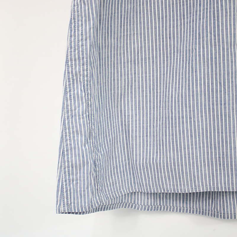 MHL. / エムエイチエル マーガレットハウエル COTTON LINEN STRIPE カラーレスストライプシャツ