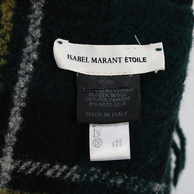 ISABEL MARANT ETOILE / イザベルマランエトワール シルク混チェック大判マフラー