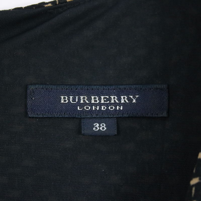 BURBERRY LONDON / バーバリーロンドン 総柄ストレッチVネックワンピース