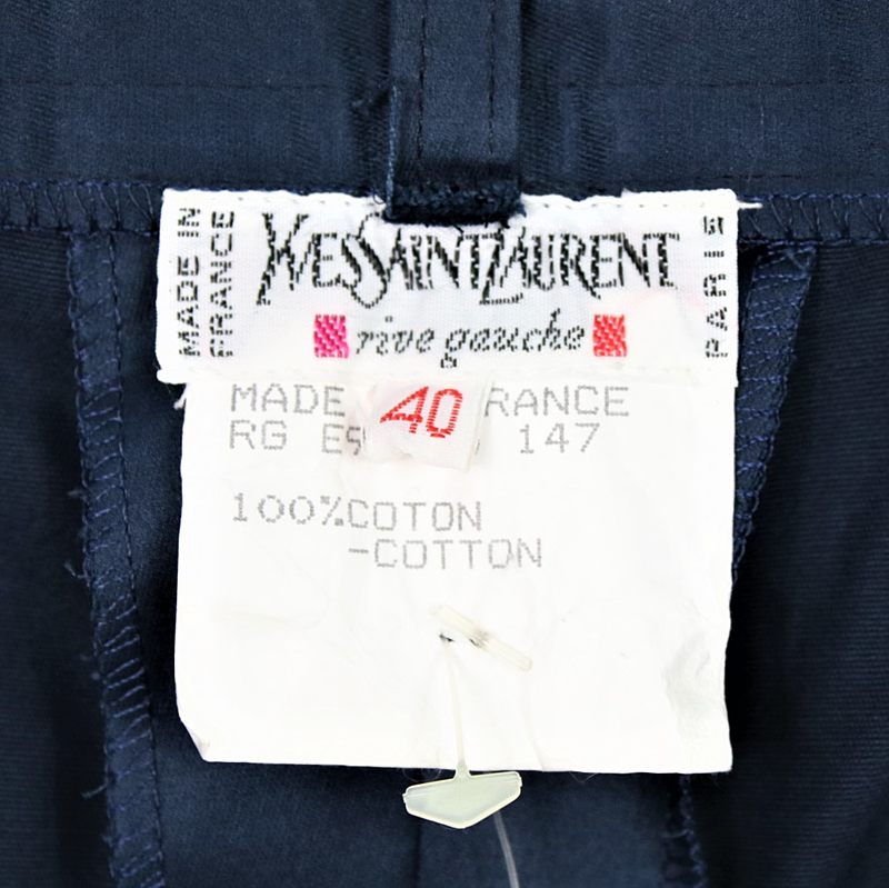 YVES SAINT LAURENT rive gauche / イヴサンローラン リヴゴーシュ コットンツータックスラックスパンツ