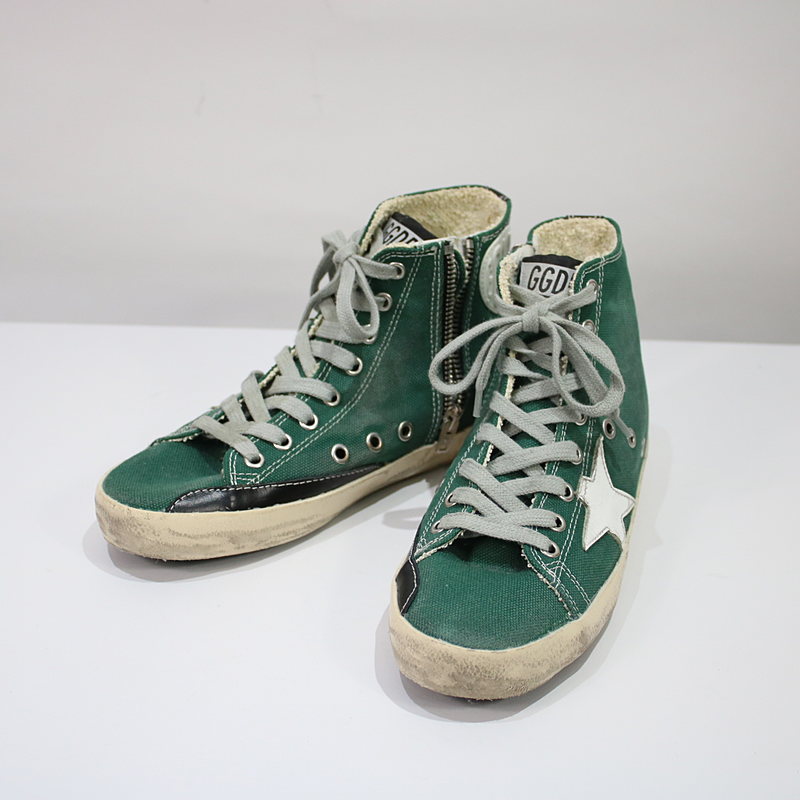 Deuxieme Classe取扱 GREEN HI SNEAKERS ビンテージ加工スニーカー | ブランド古着の買取・委託販売 KLD USED  CLOTHING