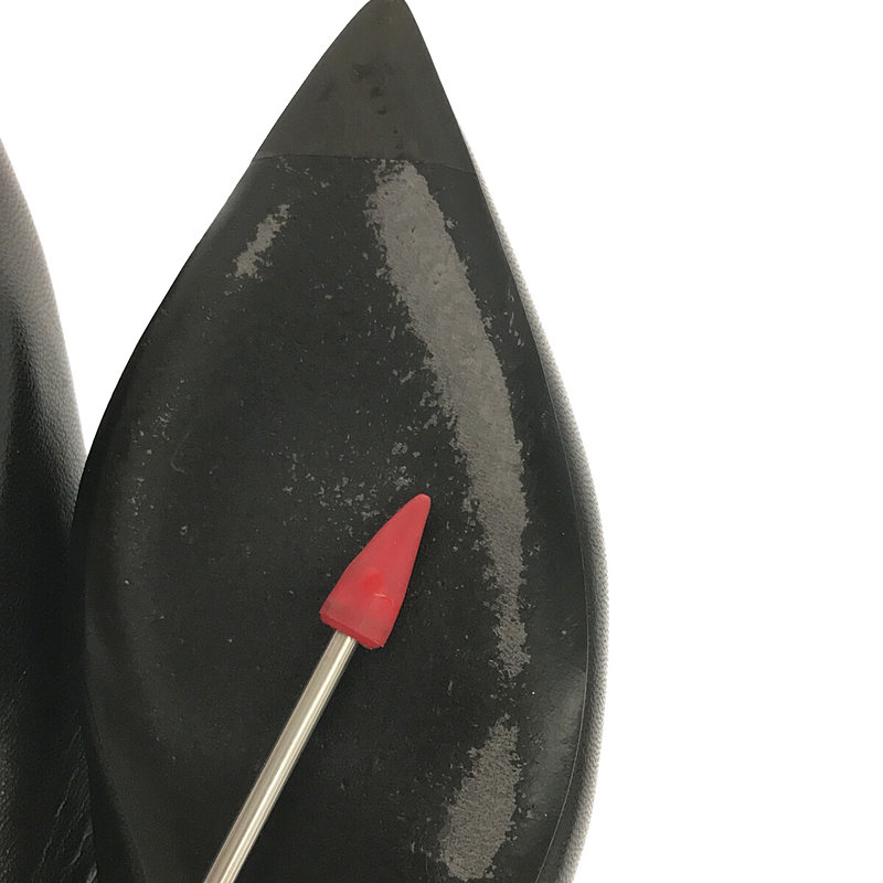 HERMES / エルメス ポインテッドトゥ ストラップ レザー フラット シューズ  ミュール サンダル