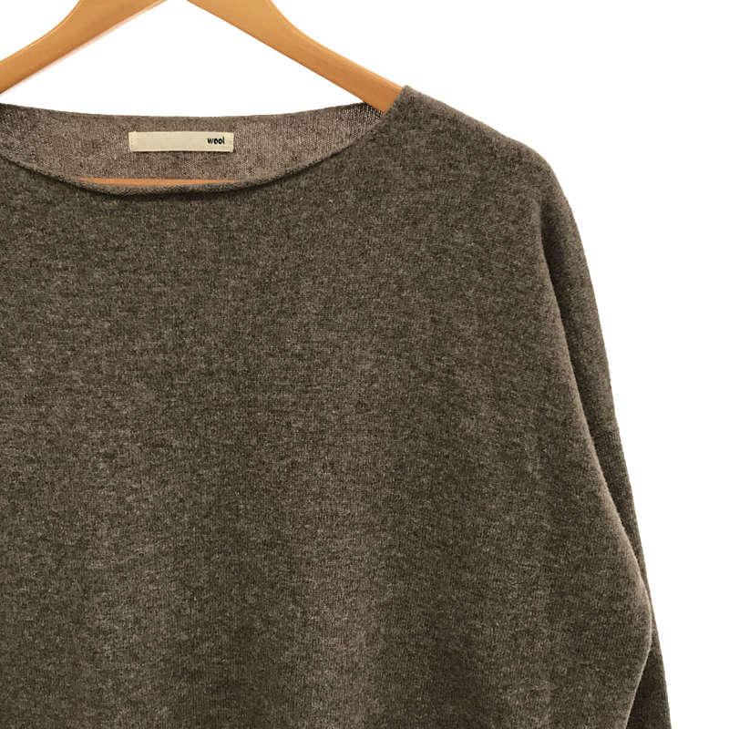 evam eva / エヴァムエヴァ ダブルポケット ウール プルオーバー ニット セーター