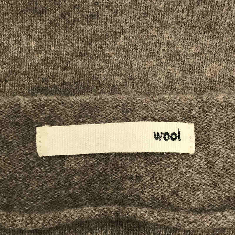 evam eva / エヴァムエヴァ ダブルポケット ウール プルオーバー ニット セーター