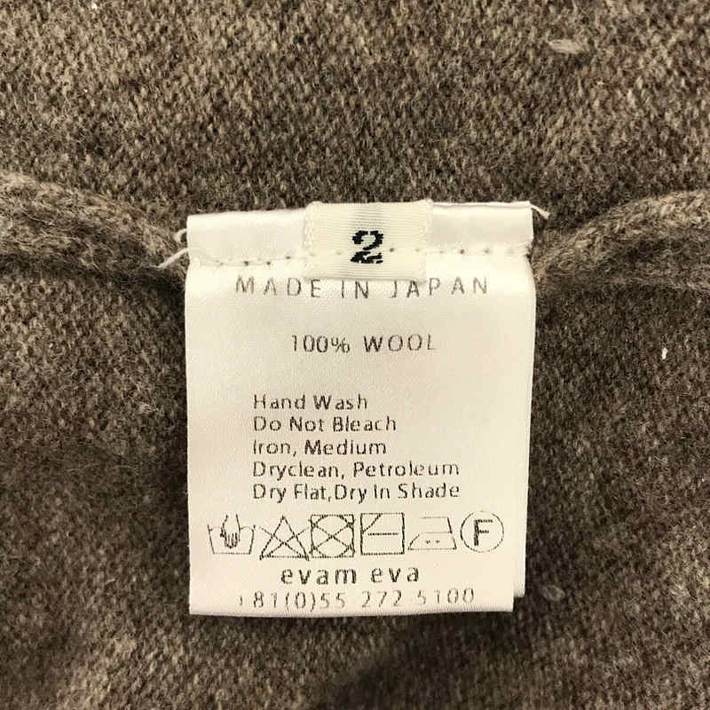 evam eva / エヴァムエヴァ ダブルポケット ウール プルオーバー ニット セーター