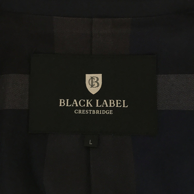 ブラックレーベル・クレストブリッジ / BLACK LABEL CRESTBRIDGE コットン ギャバジン 撥水加工 チェック ライニング ステンカラー コート