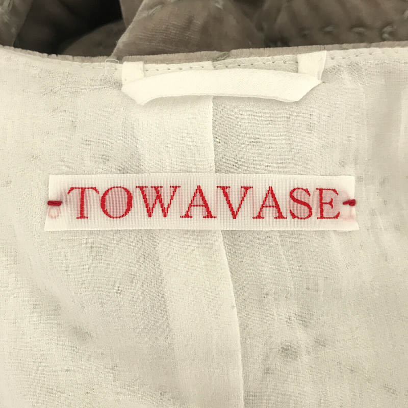 towavase / トワヴァーズ Si Hemmingshop 取扱い Velvet Robe ベルベット ハンドステッチ キルトローブ コート