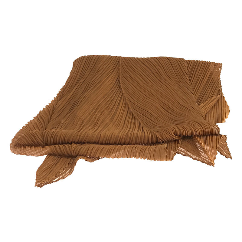 PLEATS PLEASE ISSEY MIYAKE / プリーツプリーズイッセイミヤケ 変形 プリーツ ストール スカーフ brown