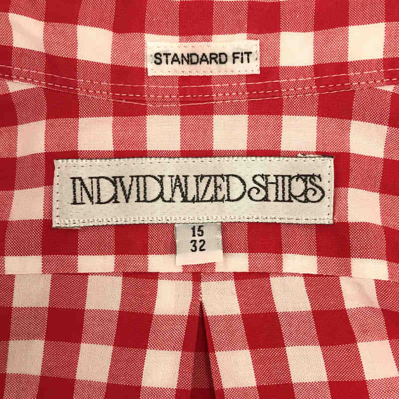 INDIVIDUALIZED SHIRTS / インディビジュアライズドシャツ STANDARD FIT コットン ギンガムチェック ボタンダウン シャツ