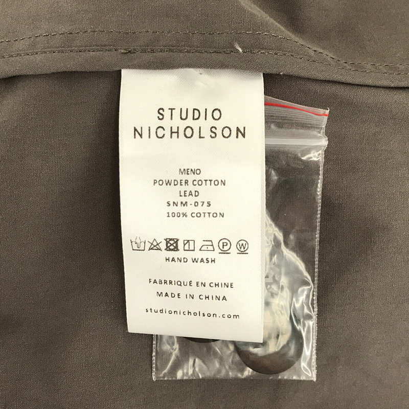 Studio Nicholson / スタジオ ニコルソン Powder Cotton Overlap Shirt シャツジャケット