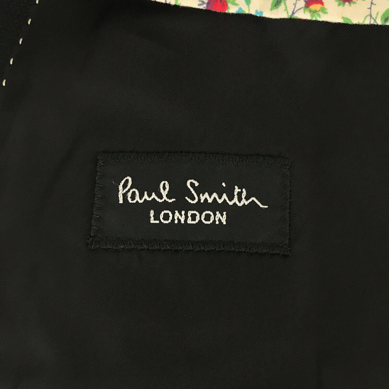 Paul Smith London / ポール スミス ロンドン ウールシルク フラワー柄 パイピング ノッチドラペル センターベント テーラードジャケット