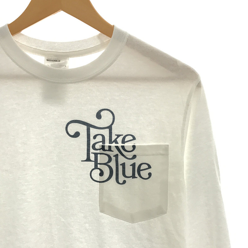 MADISON BLUE / マディソンブルー TYPOGRAPHY TEE TAKEBLUE ポケットロゴ クルーネック カットソー