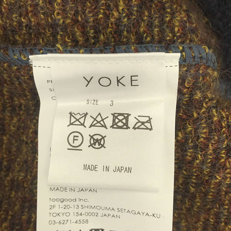 YOKE / ヨーク 4COLOR MIX JACQUARD MOHIAR CARDIGAN ジャガード モヘヤカーディガン