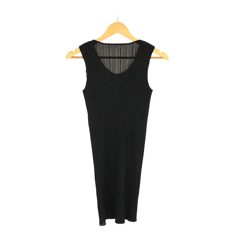 PLEATS PLEASE ISSEY MIYAKE / プリーツプリーズイッセイミヤケ クルーネック プリーツ チュニック ワンピース Black