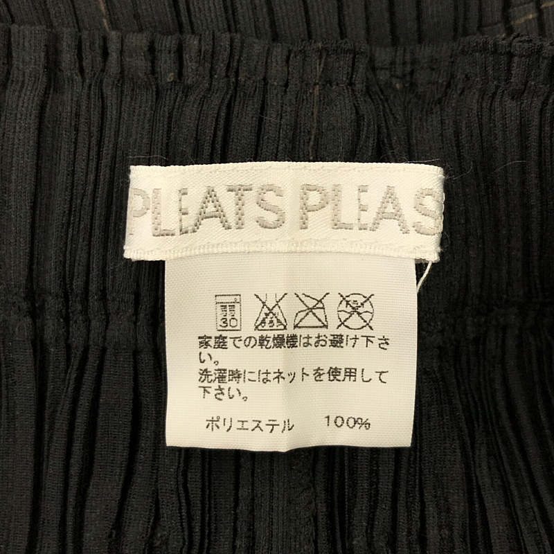 PLEATS PLEASE ISSEY MIYAKE / プリーツプリーズイッセイミヤケ 転写 デニム調 ステッチワーク プリーツ スカート black