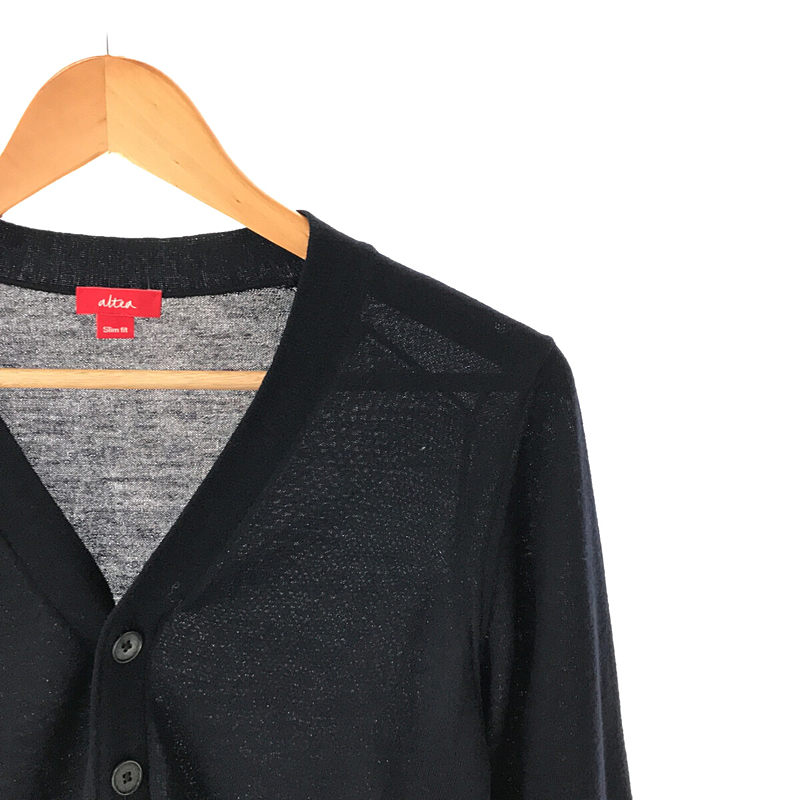 ALTEA / アルテア イタリア製 SLIM FIT スリム フィット ウール ハイゲージ Vネック カーディガン