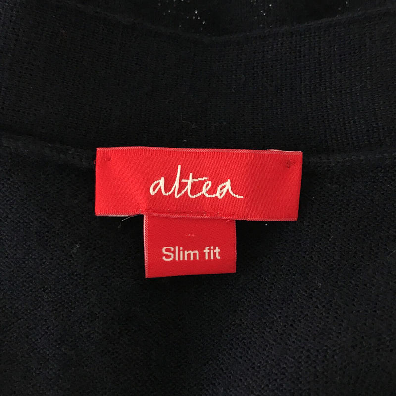 ALTEA / アルテア イタリア製 SLIM FIT スリム フィット ウール ハイゲージ Vネック カーディガン