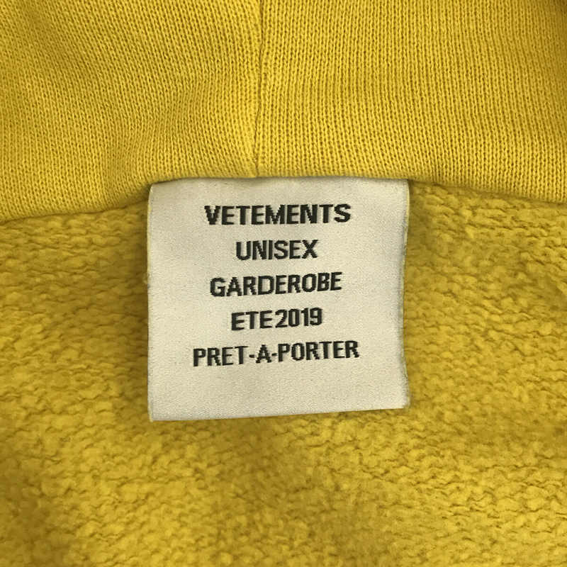 VETEMENTS / ヴェトモン DON’T TREAD ON ME ガズデンフラッグ コットン プリント プルオーバー パーカー