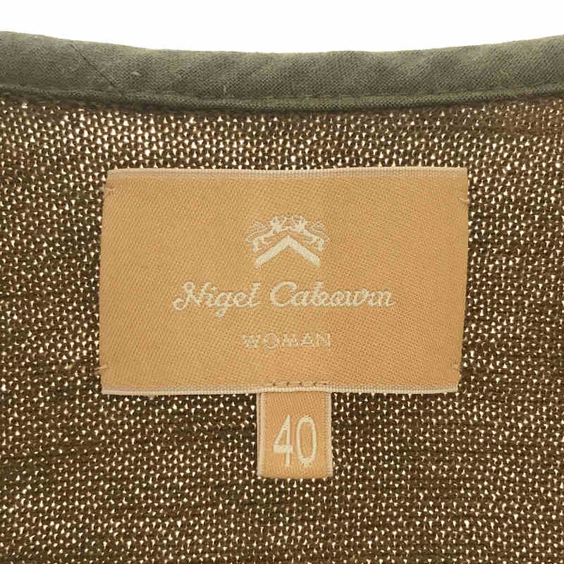 ​NIGEL CABOURN / ナイジェルケーボン Vネック ハイゲージ ウール ニット カーディガン