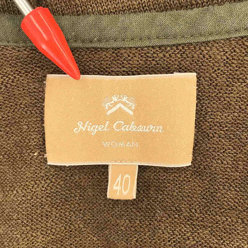 ​NIGEL CABOURN / ナイジェルケーボン Vネック ハイゲージ ウール ニット カーディガン