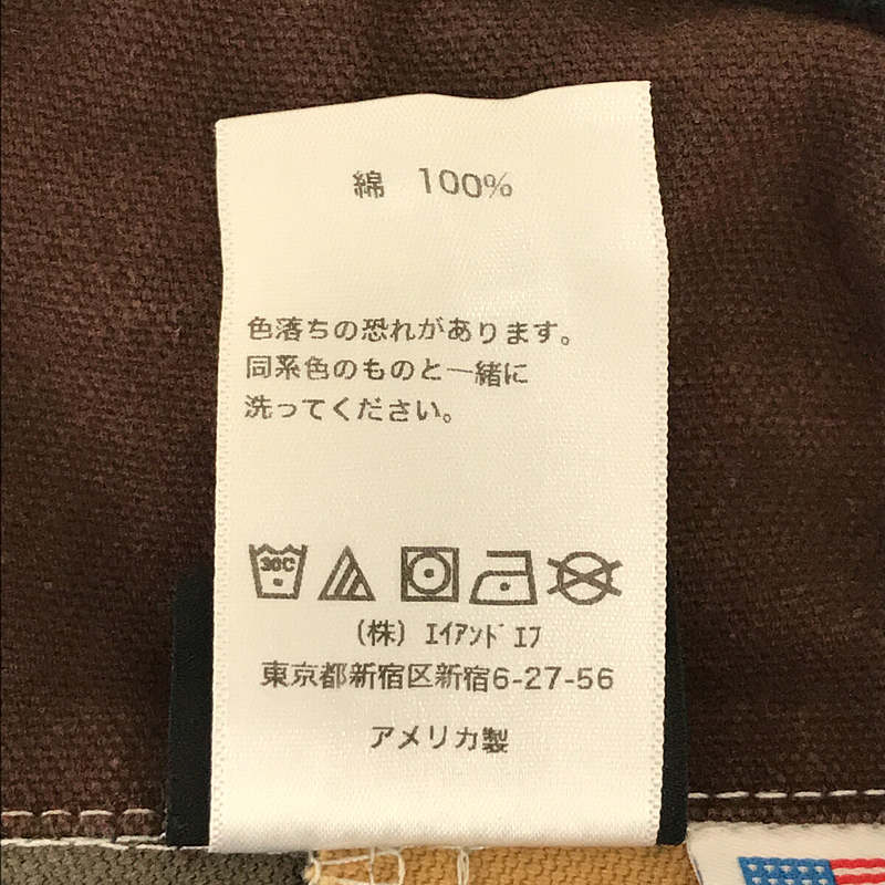 KAVU / カブー USA製 コットン ダック地 パネル 切替 ジップアップ ジャケット