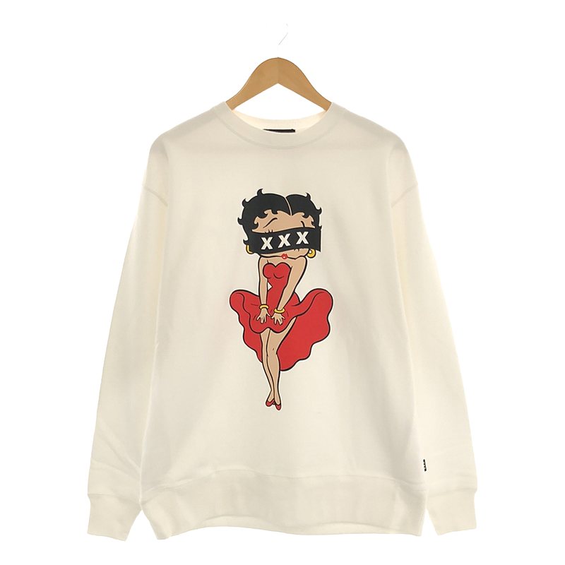 × BETTY BOOP / ベティ・ブープ  CREW NECK SHIRT / 両面プリントスウェット