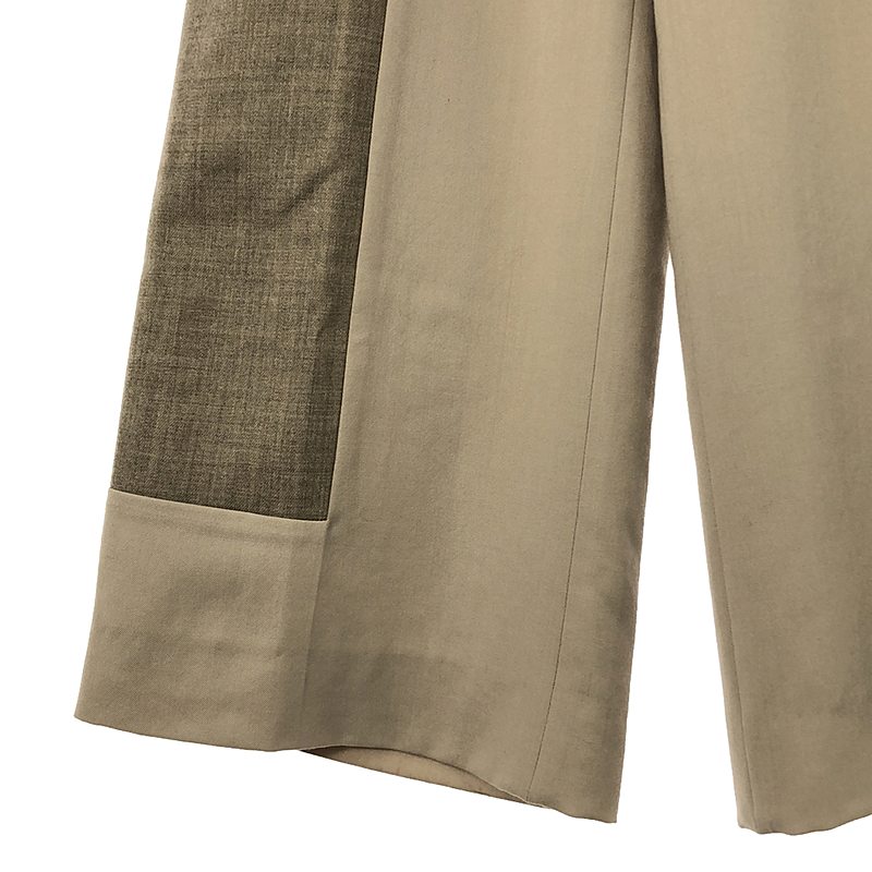 ADORE / アドーア パネル切替 2トーン ウールトップ ストレッチパンツ