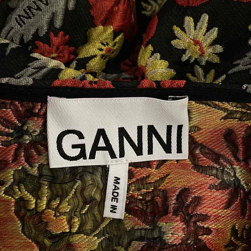 Ganni / ガニー フラワージャガード ペプラム ブラウス