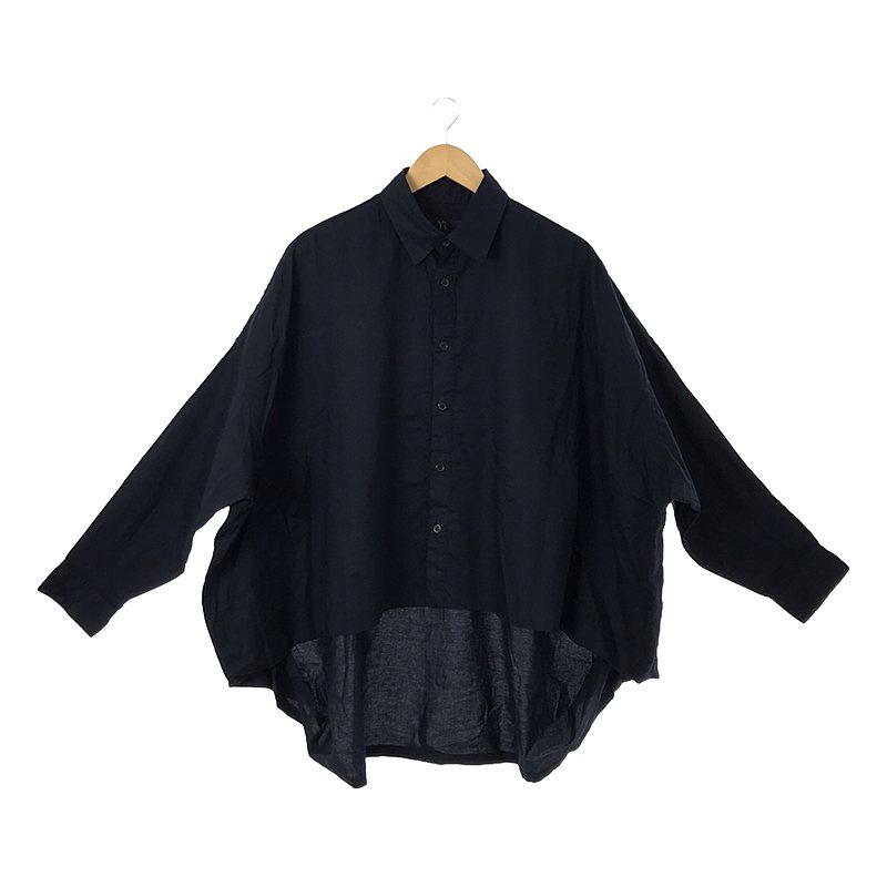 Y's / ワイズヨウジヤマモト BORN PRODUCT / THIN COTTON TWILL DOUBLE FRONT OVERSIZED SHIRT / 変形 オーバーシャツ