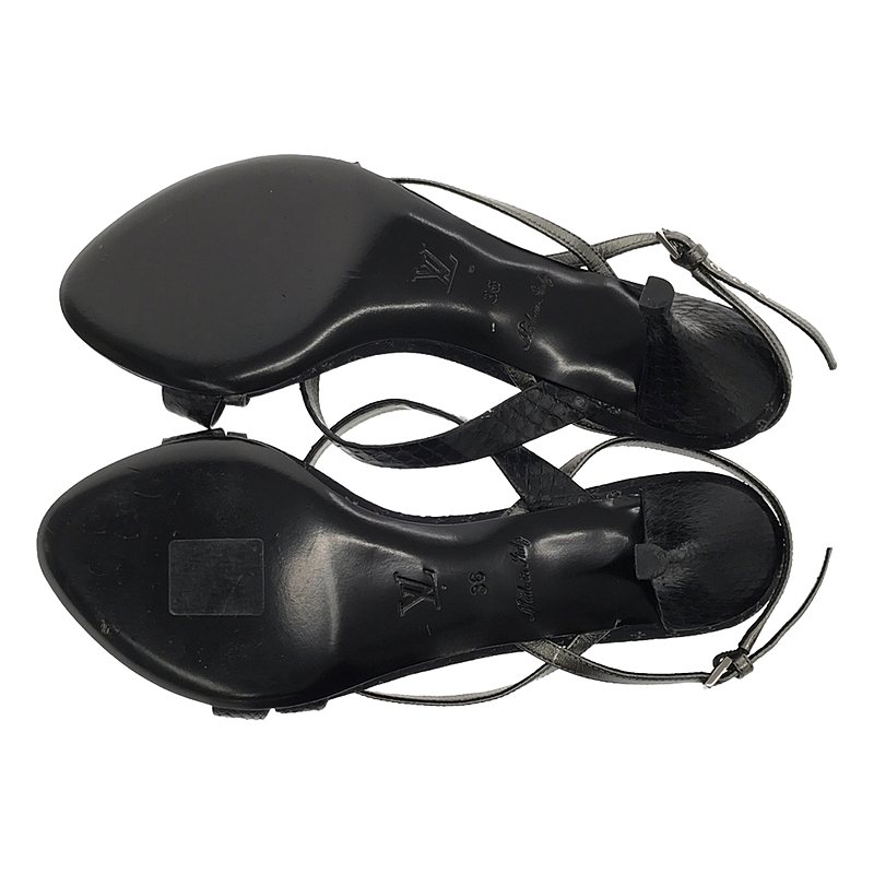 Louis Vuitton / ルイヴィトン モノグラム パイソン ストラップミュールサンダル