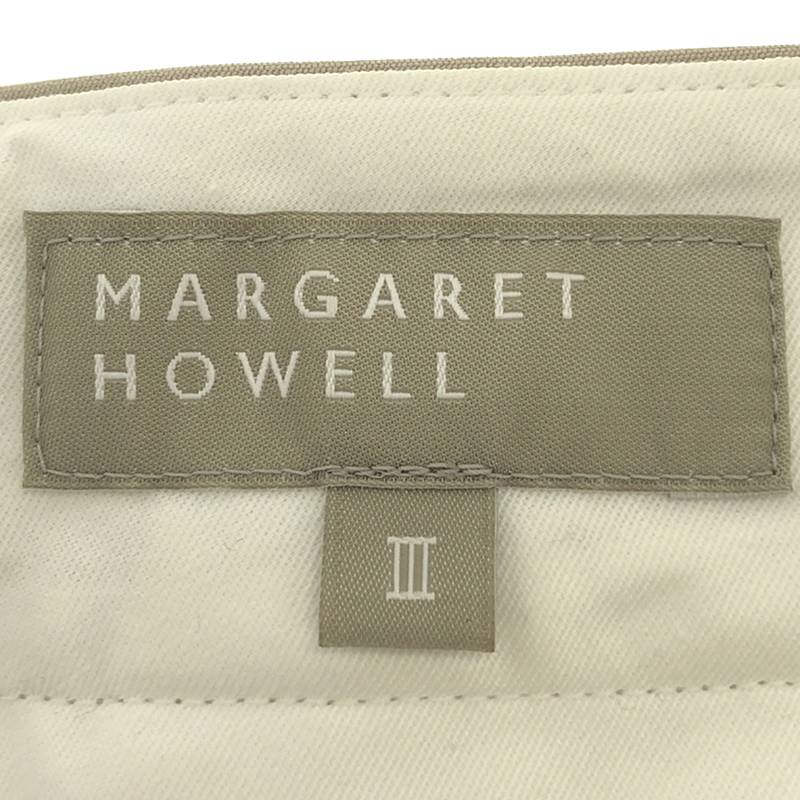 MARGARET HOWELL / マーガレットハウエル コットン タック テーパードパンツ