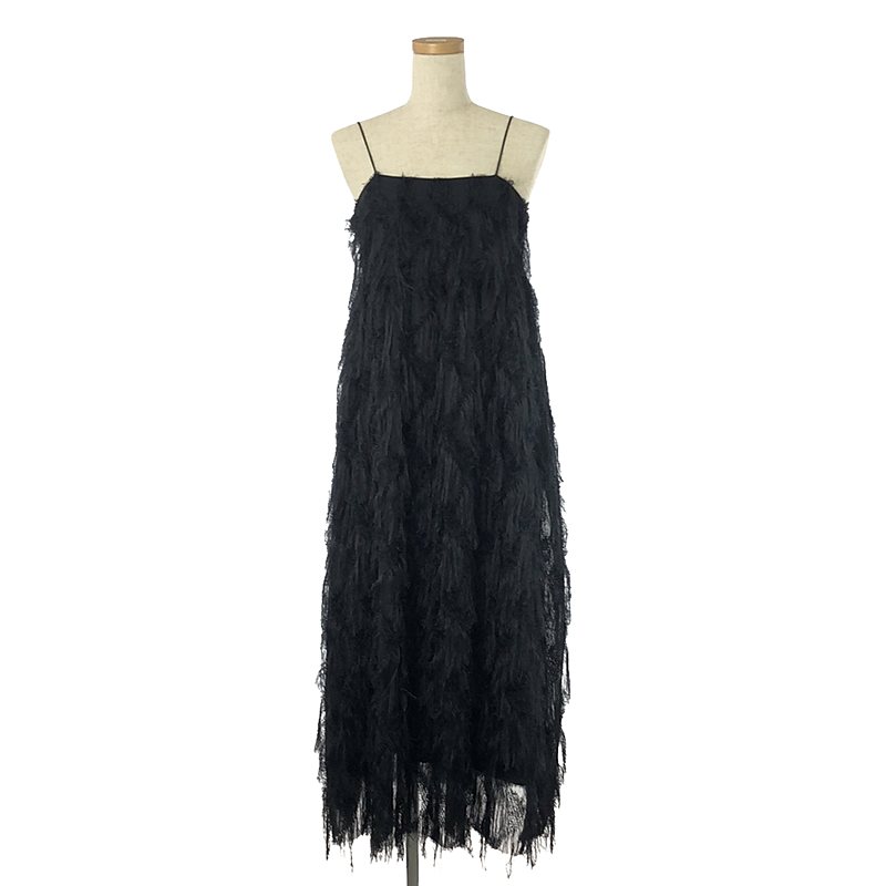 Fringe Jacquard Dress / フリンジ ジャガード ドレス ワンピース / 総裏地